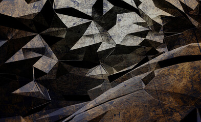 structured dark wallpaper with triangles and free space