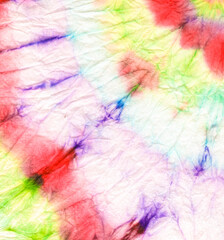 Color Psychedelic Kaleidoscope. Dyed Hippie