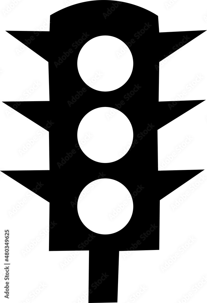 Poster traffic lights icon vector. simple flat symbol..eps