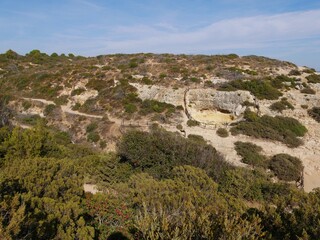 Fototapeta premium Grotte de L'algar seco sur l'océan Atlantique au sud du Portugal dans l'Alentejo