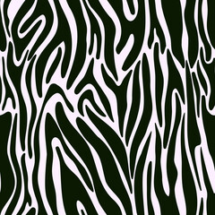 Vector zebra skin seamless pattern. Animal print for fabric, background, textil