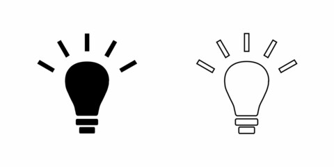 Lightbulb icon, Ideas Creativity, light icon symbol vector illustration.