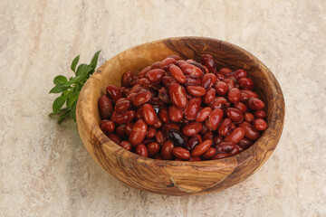 Red kidney bean in the bowl