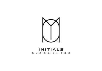 monogram logo concept letter M+O