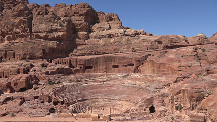 Obraz premium Street of Facades in Petra - Jordan, World Heritage Site