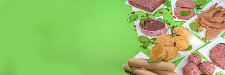 Lab-grown or plant based meat steak