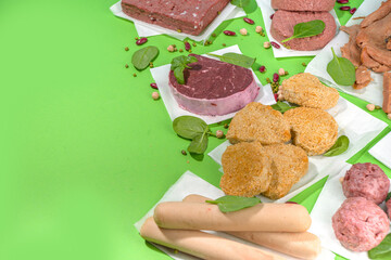 Lab-grown or plant based meat steak