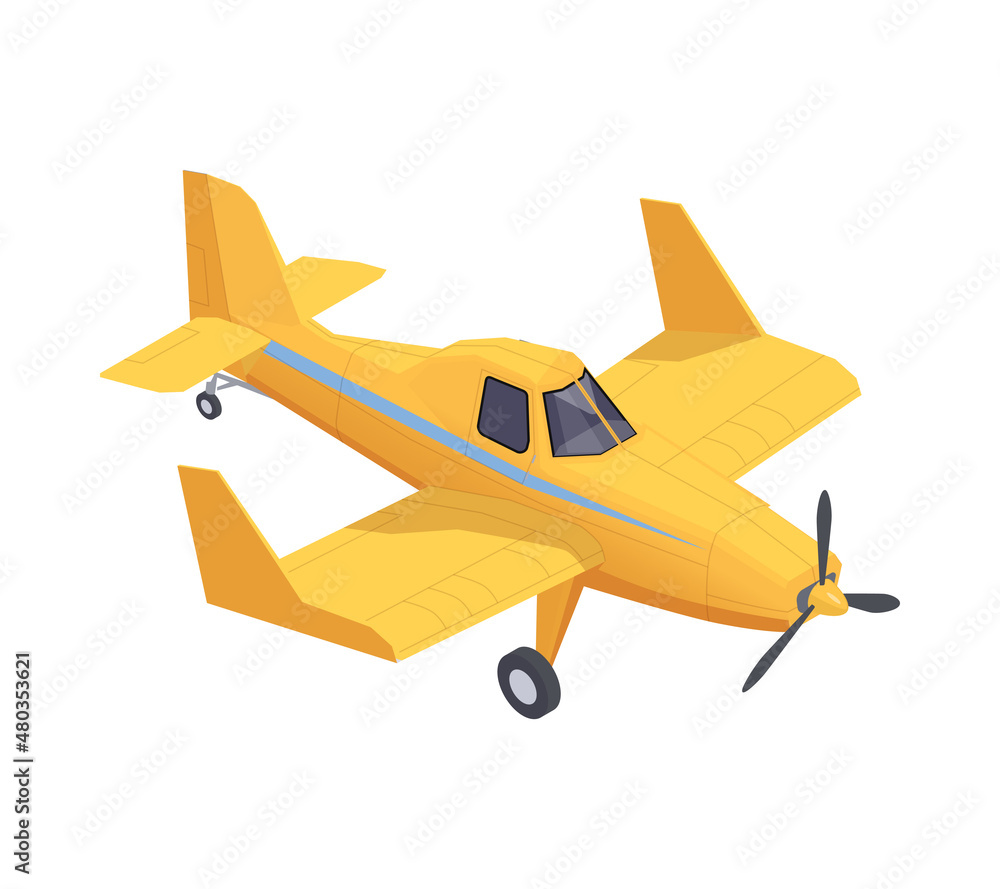 Sticker agricultural aircraft icon