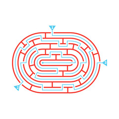 Labyrinth Flat Illustration
