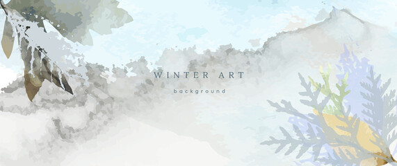 winter art watercolor season holiday texture white