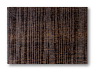 Texture of a wooden board with veins, on a white background 