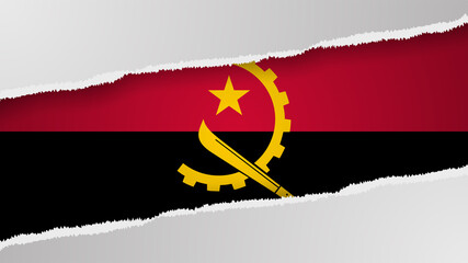 EPS10 Vector Patriotic background with Angola flag colors.