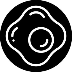 fried egg solid icon