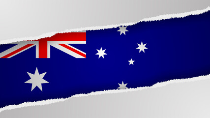 Obraz na płótnie Canvas EPS10 Vector Patriotic background with Australia flag colors.