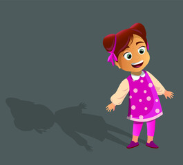 Little girl in a dress