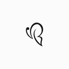 LETTER B BUTTERFLY LOGO VECTOR EDITABLE