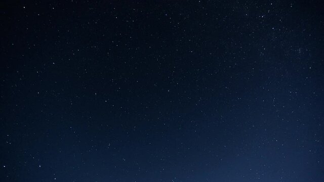 Beautiful night sky with milky way and stars, timelapse 4k