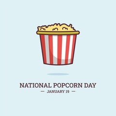 Illustration vector graphic of National Popcorn Day. The illustration is Suitable for banners, flyers, stickers, Card, etc.