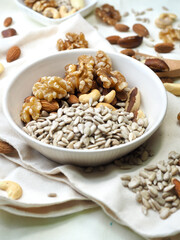 너트믹스, 호두, 해바라기씨, 아몬드, 캐슈넛, 브라질 너트 