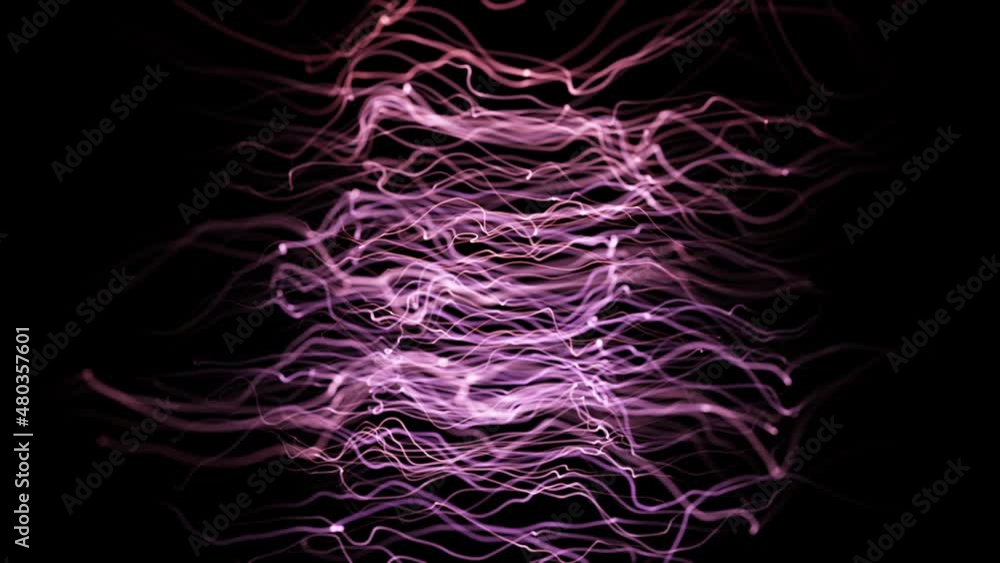 Poster abstract strings waving fx background loop/ 4k animation of an abstract technology visual fx backgro