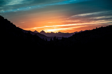 Beautiful Sunrise in the Mountains Just Outside of Yosemite National Park in California