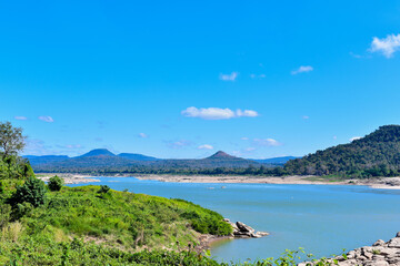 Amazing landscape nature in view of the Mekong River.