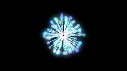 Fototapeta premium explosion of a blue star. blue rays.