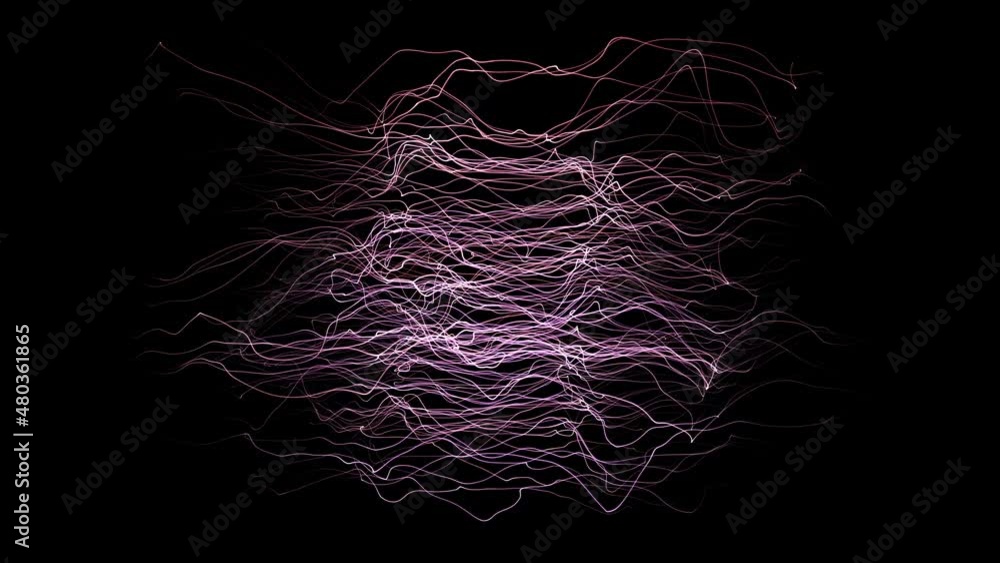 Poster abstract strings waving fx background loop/ 4k animation of an abstract technology visual fx backgro