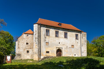 Fototapeta na wymiar Cuknstejn Fortress near Nove hrady, Southern Bohemia, Czech Republic