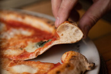 Pizza Margherita Tomato Mozzarella and Basil Dough