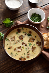 Creamy mushroom soup