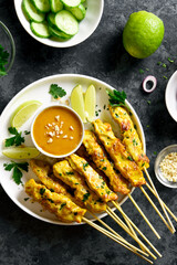 Grilled chicken skewers