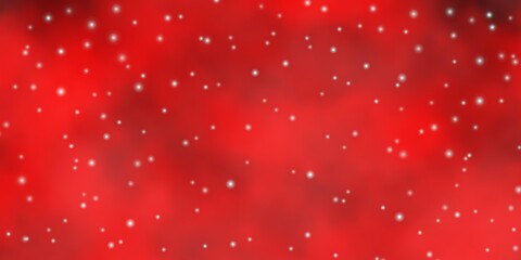 Dark Red vector background with small and big stars. Blur decorative design in simple style with stars. Pattern for websites, landing pages.