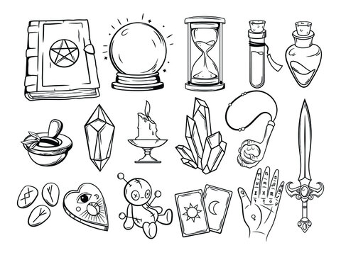 Wicca Drawing Images – Browse 17,084 Stock Photos, Vectors, and Video