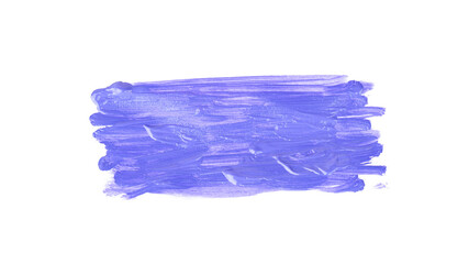Fototapeta premium blue stroke of watercolor paint isolated on white . very peri color