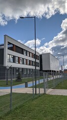 Obraz premium scandinavian style of school in new district 