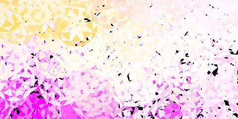 Light pink, yellow vector background with polygonal forms.