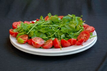 fresh salad with tomatoes