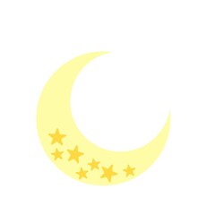 Obraz na płótnie Canvas crescent moon and stars