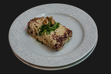 piece of cake with chocolate