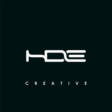 HDE Letter Initial Logo Design Template Vector Illustration