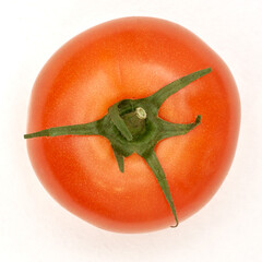 Ripe tomato on the white paper background. - 480367083