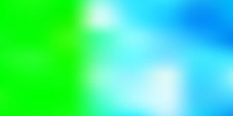 Light blue, green vector abstract blur drawing.