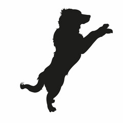 a dog body silhouete vector