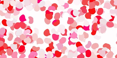 Light red vector texture with memphis shapes.