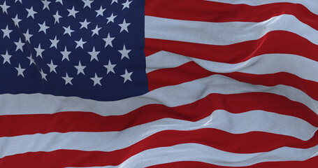Amazing waving United States of American flag.