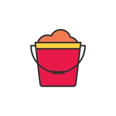 Bucket icon vector design templates