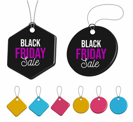 3D sale label black friday collection
