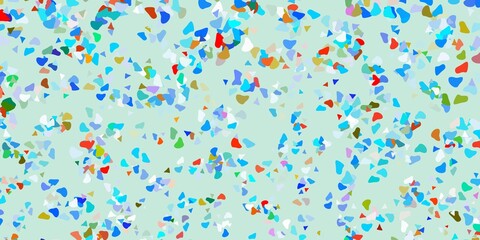 Light multicolor vector pattern with abstract shapes.