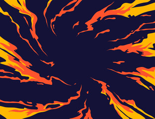 Comic book fantastic fire flames, smoke backgrounds. Design template page. Hand drawn vector art illustration.  - 480369638